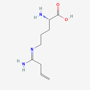 molecular formula C9H17N3O2 B1222061 (2S)-2-amino-5-(1-aminobut-3-enylideneamino)pentanoic Acid 