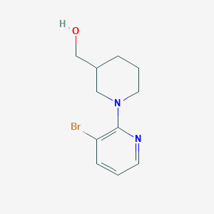 molecular formula C11H15BrN2O B12220625 [1-(3-Bromopyridin-2-yl)piperidin-3-yl]methanol 