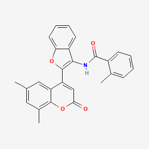 N-[2-(6,8-dimethyl-2-oxo-2H-chromen-4-yl)-1-benzofuran-3-yl]-2-methylbenzamide