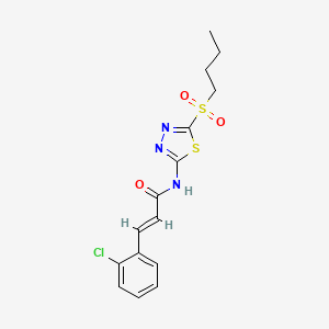 (2E)-N-[5-(butylsulfonyl)-1,3,4-thiadiazol-2-yl]-3-(2-chlorophenyl)prop-2-enamide