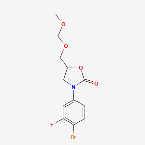 (5R)-3-(4-Bromo-3-fluorophenyl)-5-[(methoxymethoxy)methyl]-2-oxazolidinone