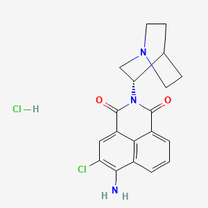 B1222068 4-Amino-4-chloro-N-(quinuclidin-3-yl)-1,8-naphthalimide CAS No. 138752-34-8