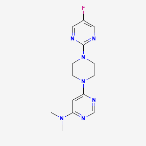 6-[4-(5-fluoropyrimidin-2-yl)piperazin-1-yl]-N,N-dimethylpyrimidin-4-amine