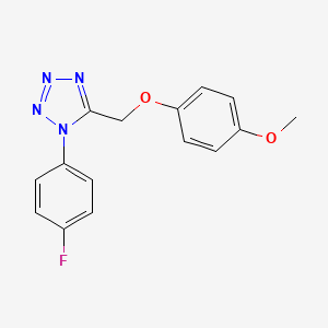 molecular formula C15H13FN4O2 B12220720 1-(4-fluorophenyl)-5-[(4-methoxyphenoxy)methyl]-1H-tetrazole 