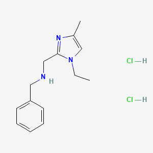 N-Benzyl-1-(1-ethyl-4-methyl-1H-imidazol-2-yl)methanamine dihydrochloride