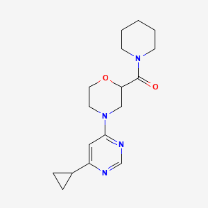 4-(6-Cyclopropylpyrimidin-4-yl)-2-(piperidine-1-carbonyl)morpholine