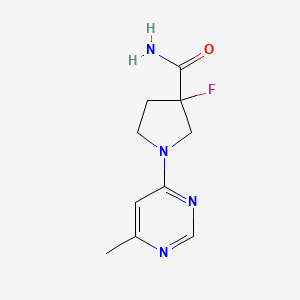 3-Fluoro-1-(6-methylpyrimidin-4-yl)pyrrolidine-3-carboxamide