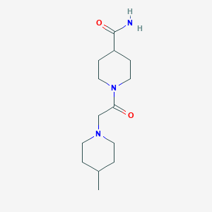 1-[2-(4-Methylpiperidyl)acetyl]piperidine-4-carboxamide