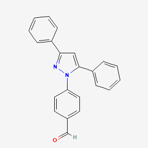 molecular formula C22H16N2O B12220827 4-(3,5-diphenylpyrazol-1-yl)benzaldehyde 