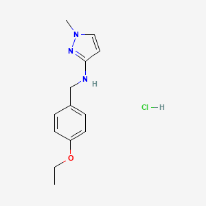 molecular formula C13H18ClN3O B12220830 N-[(4-ethoxyphenyl)methyl]-1-methylpyrazol-3-amine;hydrochloride 