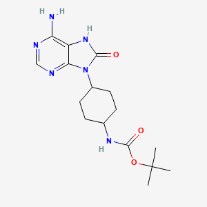 tert-butyl N-[4-(6-amino-8-oxo-7H-purin-9-yl)cyclohexyl]carbamate