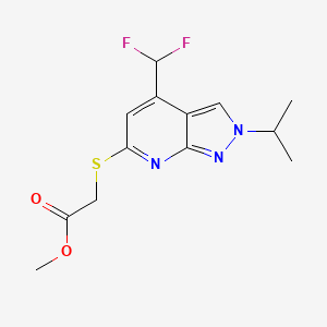 Methyl 2-((4-(difluoromethyl)-2-isopropyl-2H-pyrazolo[3,4-b]pyridin-6-yl)thio)acetate