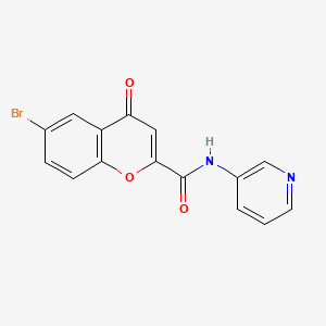 molecular formula C15H9BrN2O3 B12220847 6-bromo-4-oxo-N-(pyridin-3-yl)-4H-chromene-2-carboxamide 