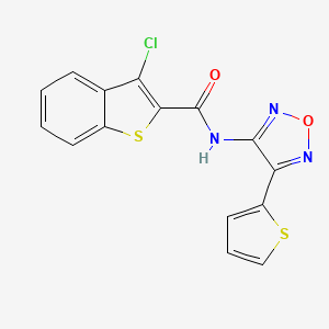 3-chloro-N-[4-(thiophen-2-yl)-1,2,5-oxadiazol-3-yl]-1-benzothiophene-2-carboxamide