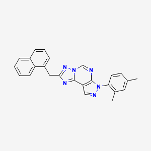 3-(2,4-Dimethylphenyl)-8-(naphthylmethyl)-6-hydropyrazolo[5,4-d]1,2,4-triazolo [1,5-e]pyrimidine