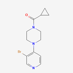 molecular formula C13H16BrN3O B12220903 1-(3-Bromopyridin-4-yl)-4-cyclopropanecarbonylpiperazine 