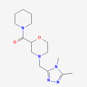 4-[(4,5-dimethyl-4H-1,2,4-triazol-3-yl)methyl]-2-(piperidine-1-carbonyl)morpholine