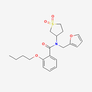 molecular formula C20H25NO5S B12220947 2-butoxy-N-(1,1-dioxidotetrahydrothiophen-3-yl)-N-(furan-2-ylmethyl)benzamide 