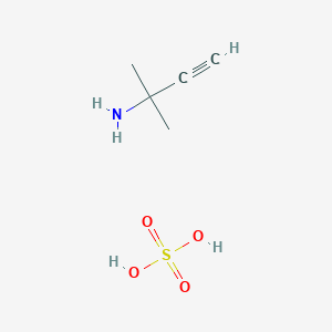 molecular formula C5H11NO4S B12220962 2-Methyl-3-butyn-2-amine; sulfuric acid 