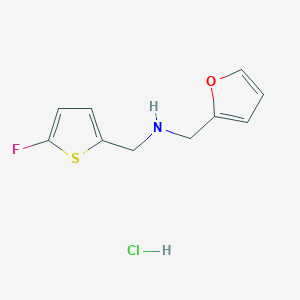 molecular formula C10H11ClFNOS B12221029 1-(5-Fluoro-2-thienyl)-n-(2-furylmethyl)methanamine 