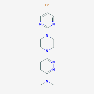 molecular formula C14H18BrN7 B12221036 6-[4-(5-bromopyrimidin-2-yl)piperazin-1-yl]-N,N-dimethylpyridazin-3-amine 