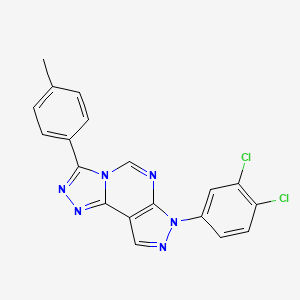 molecular formula C19H12Cl2N6 B12221045 3-(3,4-Dichlorophenyl)-7-(4-methylphenyl)-6-hydropyrazolo[5,4-d]1,2,4-triazolo [4,3-e]pyrimidine 