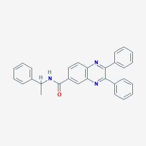 2,3-diphenyl-N-(1-phenylethyl)quinoxaline-6-carboxamide