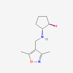 (1R,2R)-N-[(3,5-dimethyl-1,2-oxazol-4-yl)methyl]-2-fluorocyclopentan-1-amine