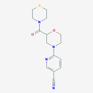 6-[2-(Thiomorpholine-4-carbonyl)morpholin-4-yl]pyridine-3-carbonitrile