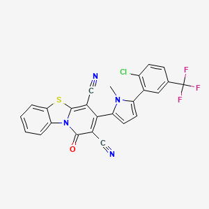 1H-Pyrido[2,1-b]benzothiazole-2,4-dicarbonitrile, 3-[5-[2-chloro-5-(trifluoromethyl)phenyl]-1-methyl-1H-pyrrol-2-yl]-1-oxo-