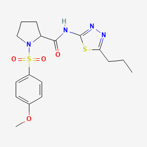 1-[(4-methoxyphenyl)sulfonyl]-N-(5-propyl-1,3,4-thiadiazol-2-yl)prolinamide