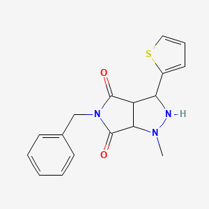 5-benzyl-1-methyl-3-(thiophen-2-yl)tetrahydropyrrolo[3,4-c]pyrazole-4,6(1H,5H)-dione