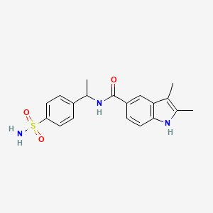 2,3-dimethyl-N-[1-(4-sulfamoylphenyl)ethyl]-1H-indole-5-carboxamide