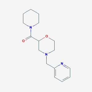 molecular formula C16H23N3O2 B12221179 2-(Piperidine-1-carbonyl)-4-[(pyridin-2-yl)methyl]morpholine 