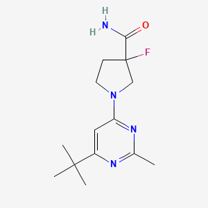 1-(6-Tert-butyl-2-methylpyrimidin-4-yl)-3-fluoropyrrolidine-3-carboxamide