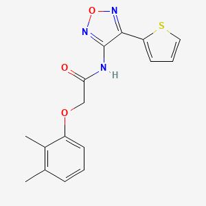 molecular formula C16H15N3O3S B12221208 2-(2,3-dimethylphenoxy)-N-[4-(thiophen-2-yl)-1,2,5-oxadiazol-3-yl]acetamide 