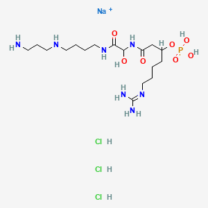 molecular formula C17H41Cl3N7NaO7P+ B1222122 Spergualin-15-phosphate CAS No. 84937-49-5