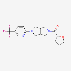 molecular formula C17H20F3N3O2 B12221255 2-[5-(Oxolane-2-carbonyl)-octahydropyrrolo[3,4-c]pyrrol-2-yl]-5-(trifluoromethyl)pyridine 