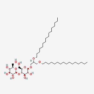 molecular formula C47H92O13 B1222127 2,3-Bis(hexadecyloxy)propyl 4-O-beta-D-glucopyranosyl-beta-D-Glucopyranoside CAS No. 83374-51-0