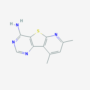 11,13-dimethyl-8-thia-3,5,10-triazatricyclo[7.4.0.02,7]trideca-1(9),2(7),3,5,10,12-hexaen-6-amine