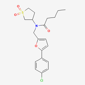 N-{[5-(4-chlorophenyl)furan-2-yl]methyl}-N-(1,1-dioxidotetrahydrothiophen-3-yl)pentanamide