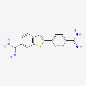 molecular formula C16H14N4S B1222135 2-(4-Amidinophenyl)benzo(b)thiophene-6-carboxamidine CAS No. 4816-14-2
