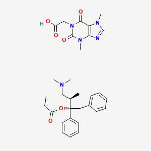 molecular formula C31H39N5O6 B1222137 Propoxyphene 1-carboxymethyl-3,7-dimethylxanthine CAS No. 52387-20-9