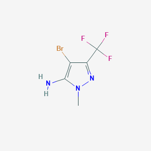 molecular formula C5H5BrF3N3 B12221370 4-Bromo-2-methyl-5-trifluoromethyl-2H-pyrazol-3-ylamine CAS No. 1349718-77-9