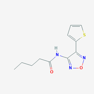 N-[4-(thiophen-2-yl)-1,2,5-oxadiazol-3-yl]pentanamide