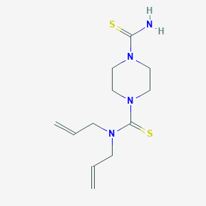 molecular formula C12H20N4S2 B12221378 N,N-Diprop-2-enylpiperazine-1,4-dicarbothioamide 