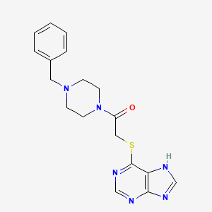 1-(4-benzylpiperazin-1-yl)-2-(9H-purin-6-ylsulfanyl)ethanone