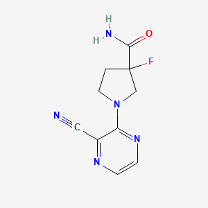 1-(3-Cyanopyrazin-2-yl)-3-fluoropyrrolidine-3-carboxamide