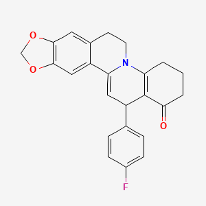 14-(4-fluorophenyl)-2,3,4,6,7,14-hexahydro-1H-[1,3]dioxolo[6,7]isoquino[2,1-a]quinolin-1-one