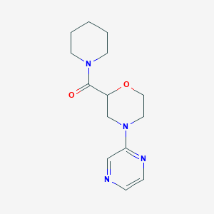 molecular formula C14H20N4O2 B12221503 2-(Piperidine-1-carbonyl)-4-(pyrazin-2-yl)morpholine 